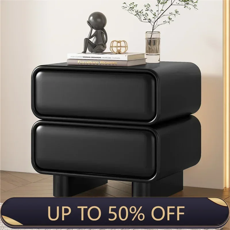 French Modern Soft Package High-end Light Luxury Creative Large-capacity Bedside Table Bedroom Home Drawer Storage Bedside Table