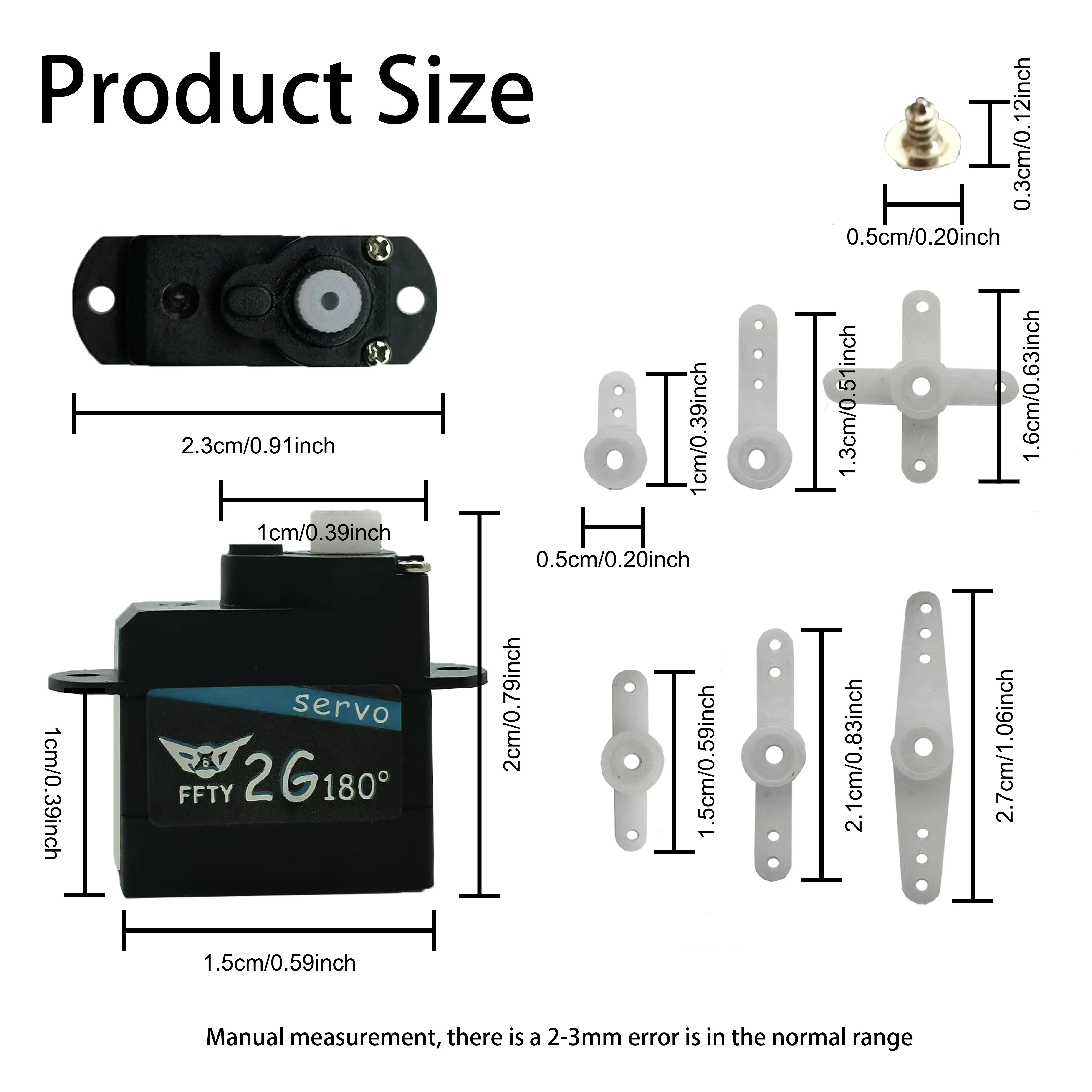 2g servo motor FFTY JST1.25 interface fixed wing F3P model drone toy quick detachable small servo plastic gear