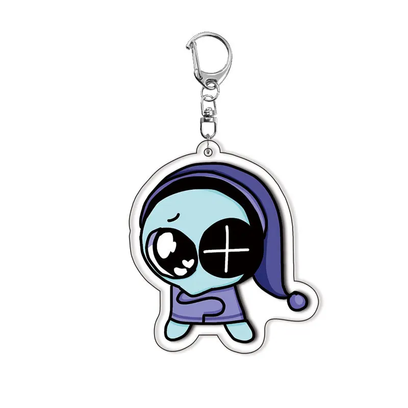 Dandys 월드 시리즈 아크릴 열쇠 고리 뜨거운 게임 피규어 페블 아스트로 참 열쇠 고리 만화 가방 펜던트 액세서리 생일 선물