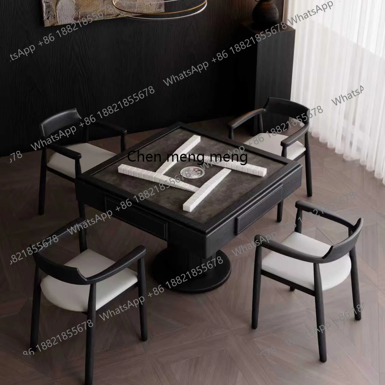 

Mahjong table dining table household roller coaster type automatic mahjong machine Italian modern one-piece dual-purpose table