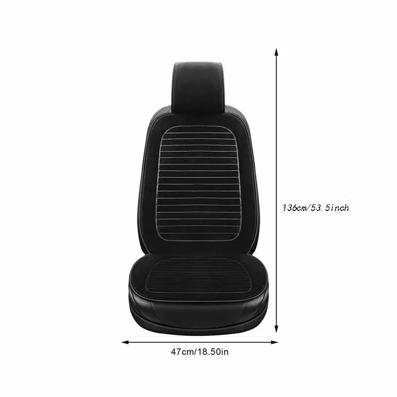 Winter short plush car single seat cushion thickened warm non-slip integrated single seat cushion