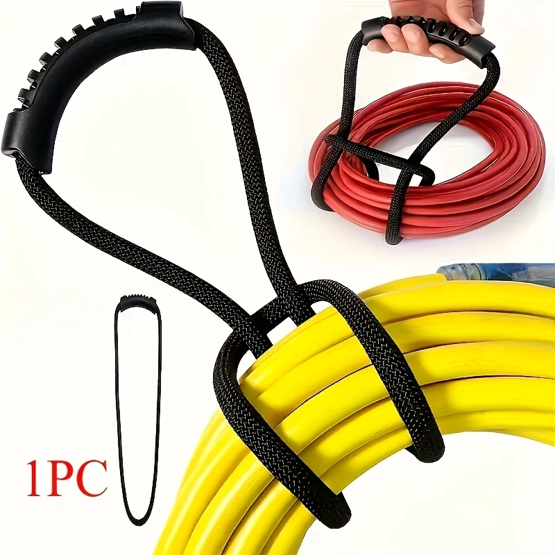 Wire and cable pipe organizer, portable bundling rope with handle storage bag - extension cord and pipe organizer, home, garage