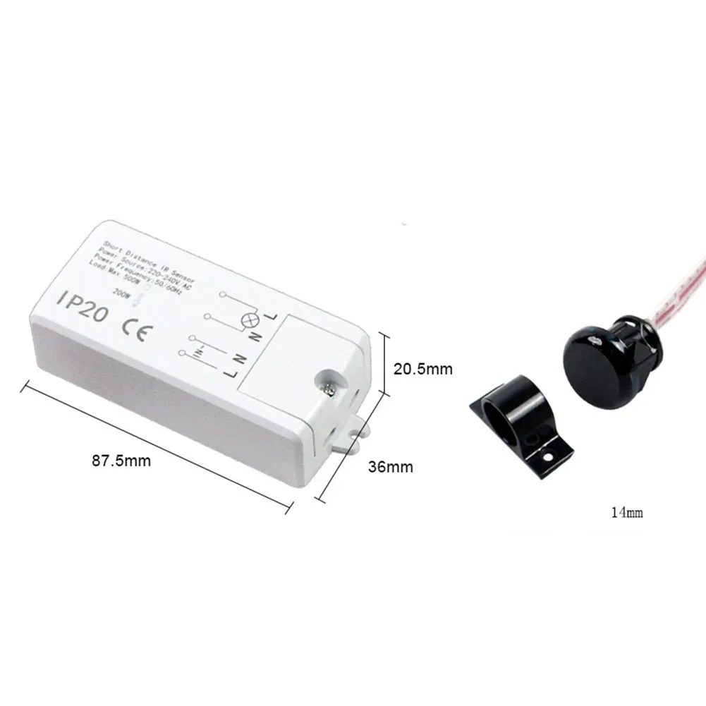 

Touch Sensor Double Door Induction Switch With 14mm Hole Spacing For Home Lighting And Appliance Control 200W/500W Load