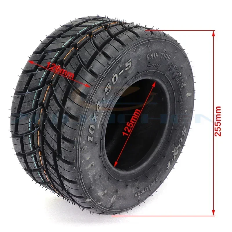 10x4.50-5 Kart Tires Modified Competitive Kart Front And Rear Thickened Anti-Skid Wear-Resistant Rain Tires Vacuum