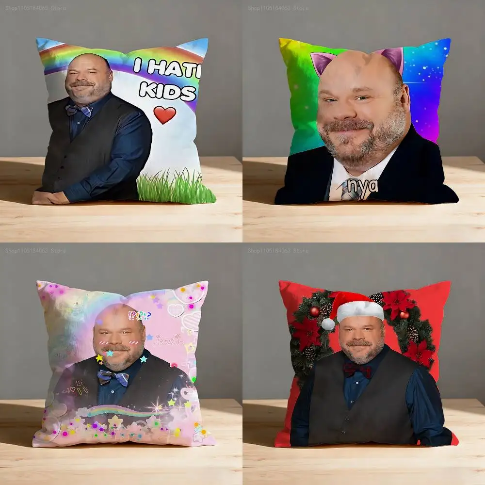

I Eat Kids B-Bertram Meme Pillow Case For Sofa Decor Car Office Room Printing Cushion Cover Decorations and Protector