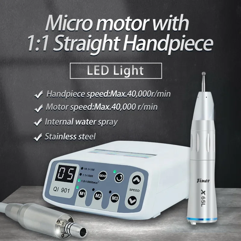 den tal electric motor led brushless with 1:1 straight handpiece brushless electric motor den tal micro motor unit