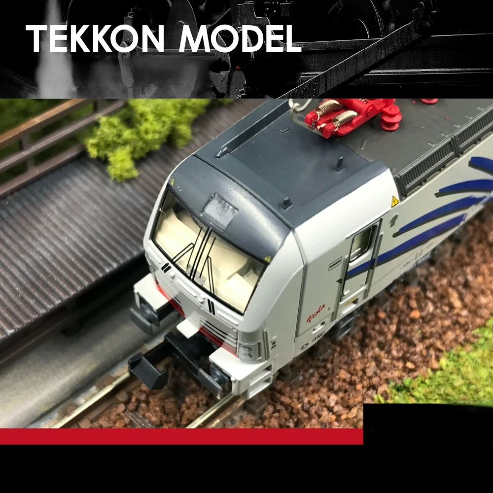 Mô Hình Tàu Hỏa LEMKE N 1/150 H2981 BR193 Vectron Lai Đầu Máy Xe Lửa Xanh Dương Ngựa Vằn Sơn Xe Sắt Nóng Bánh Xe Cao Cấp