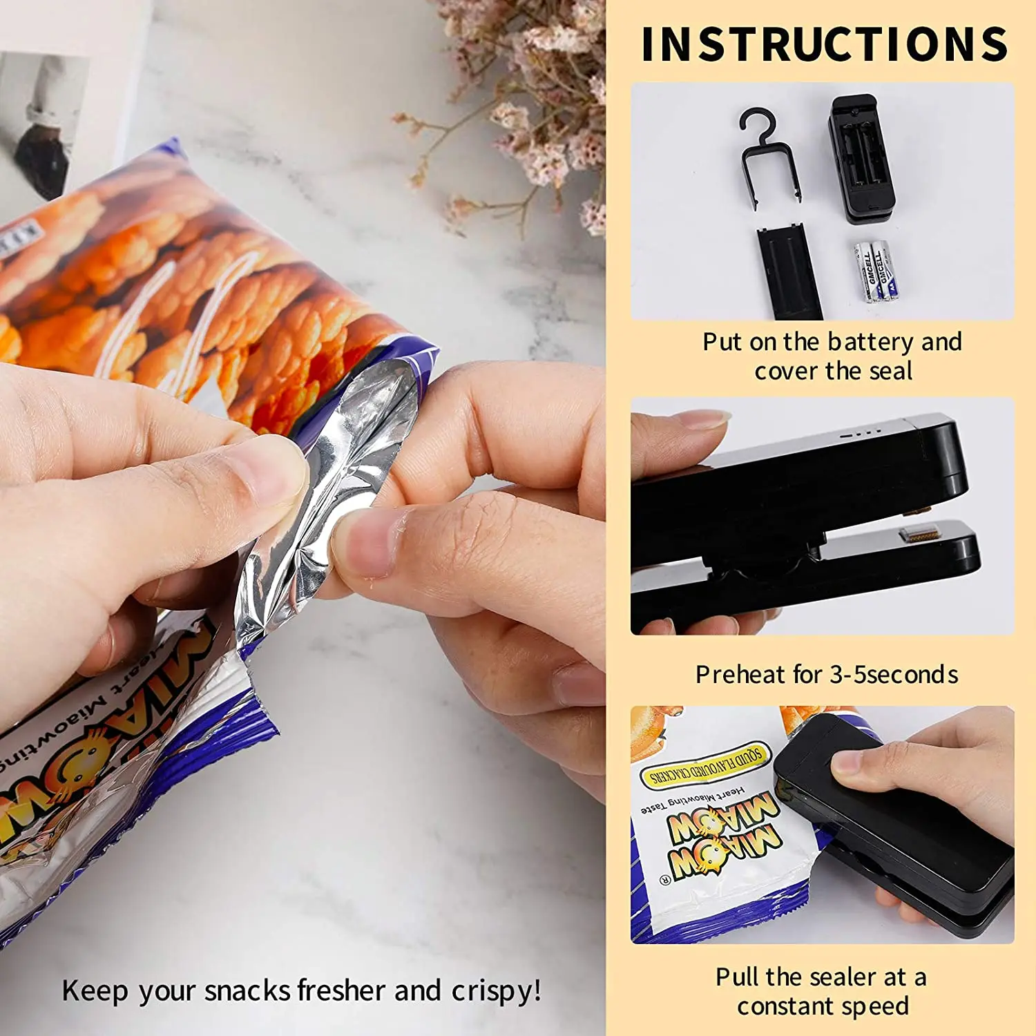 

Plastic Bag Sealer Sealing Machine Clips With Magnet for Package Kitchen Convenience Accessories Items Storage Organization