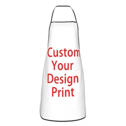 Custom Your Design Apron Women Men Unisex Bib Customized Logo Printed Cooking Kitchen Tablier Cuisine Chef Painting