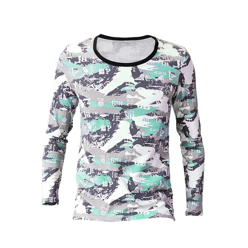 Herren Baumwoll-Warmshirt, schmal geschnitten, Langarm, Rundhals, Basic-Unterwäsche, Herbst und Winter, dünn