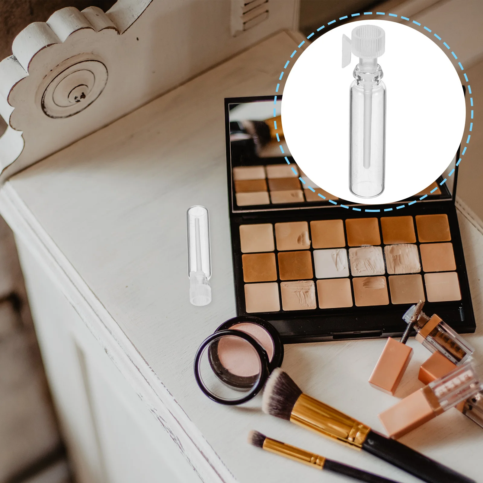 100 قطعة من زجاجات عينة العطور الفارغة 1 مل قطارة سوداء للسفر حاوية قابلة لإعادة الملء زجاج محمول للزيوت العطرية