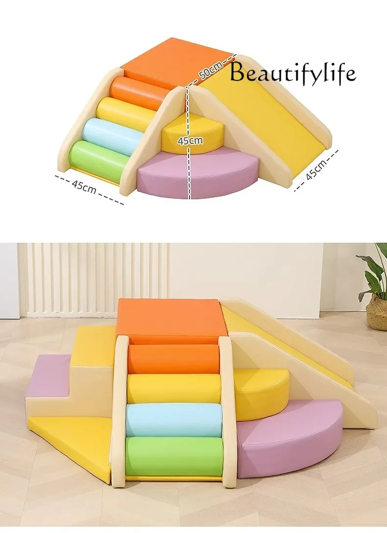 

integration training climbing ladder Early education center Climbing and sliding combined staircase indoor soft bag slide