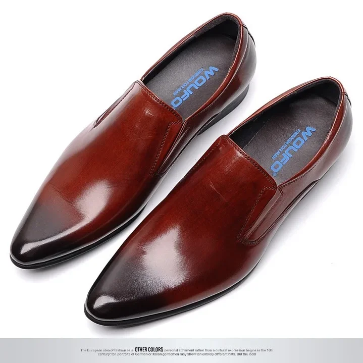 Men's casual leather shoes trend British pointed men's shoes Korean version business casual formal leather shoes