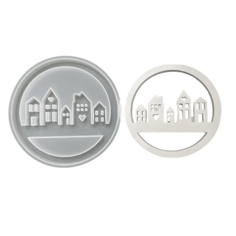 Hollow House Wreath Resin Molds for Art Craft, Tealight Holder Decorations Drop shipping