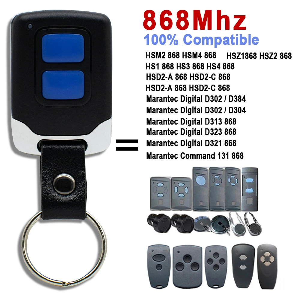 

Garage Gate Remote Control 868MHz For MARANTEC Digital D302 D304 D313 D321 D382 868.3mhz Door Opener Transmitter Duplicator