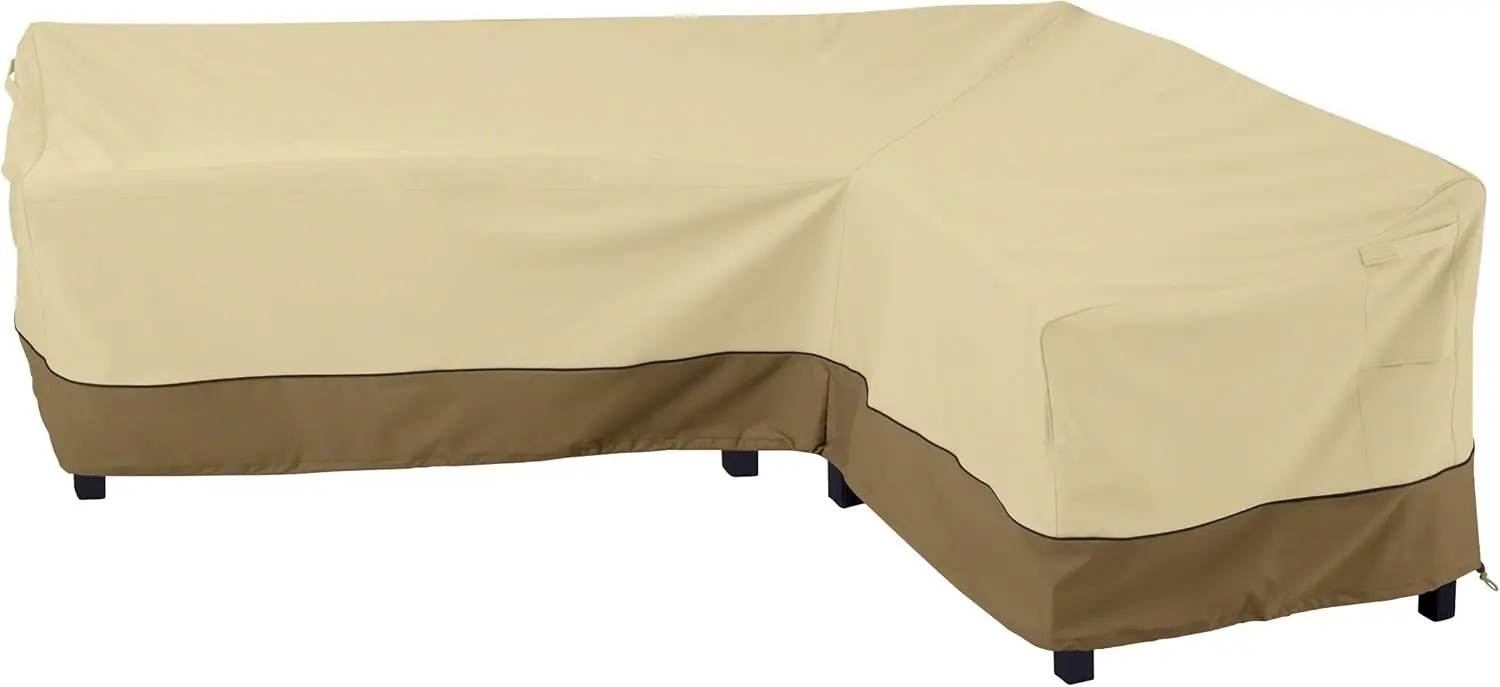 Water-Resistant Patio Sectional Lounge Set Cover for Right-Facing L-Shaped 104 Inch Outdoor Furniture