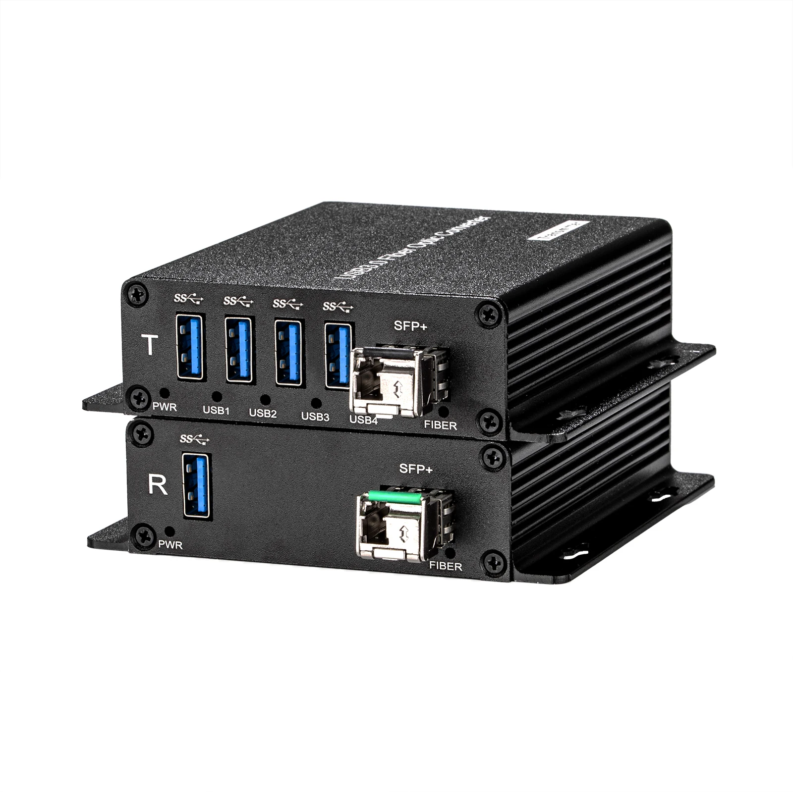 Transmisor de fibra óptica USB 3,2, convertidor USB de 10Gpbs a fibra para cámaras web, VR/AR, proyectores, pantallas y más