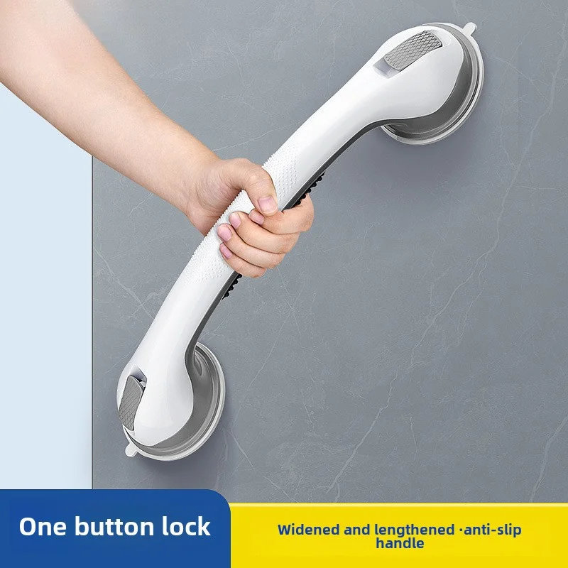 1 Grote maat 17 inch badkamerveiligheidshandgrepen: boren niet nodig, antislip en anti-drop, voetsteun en beenscheerondersteuning, ouderen