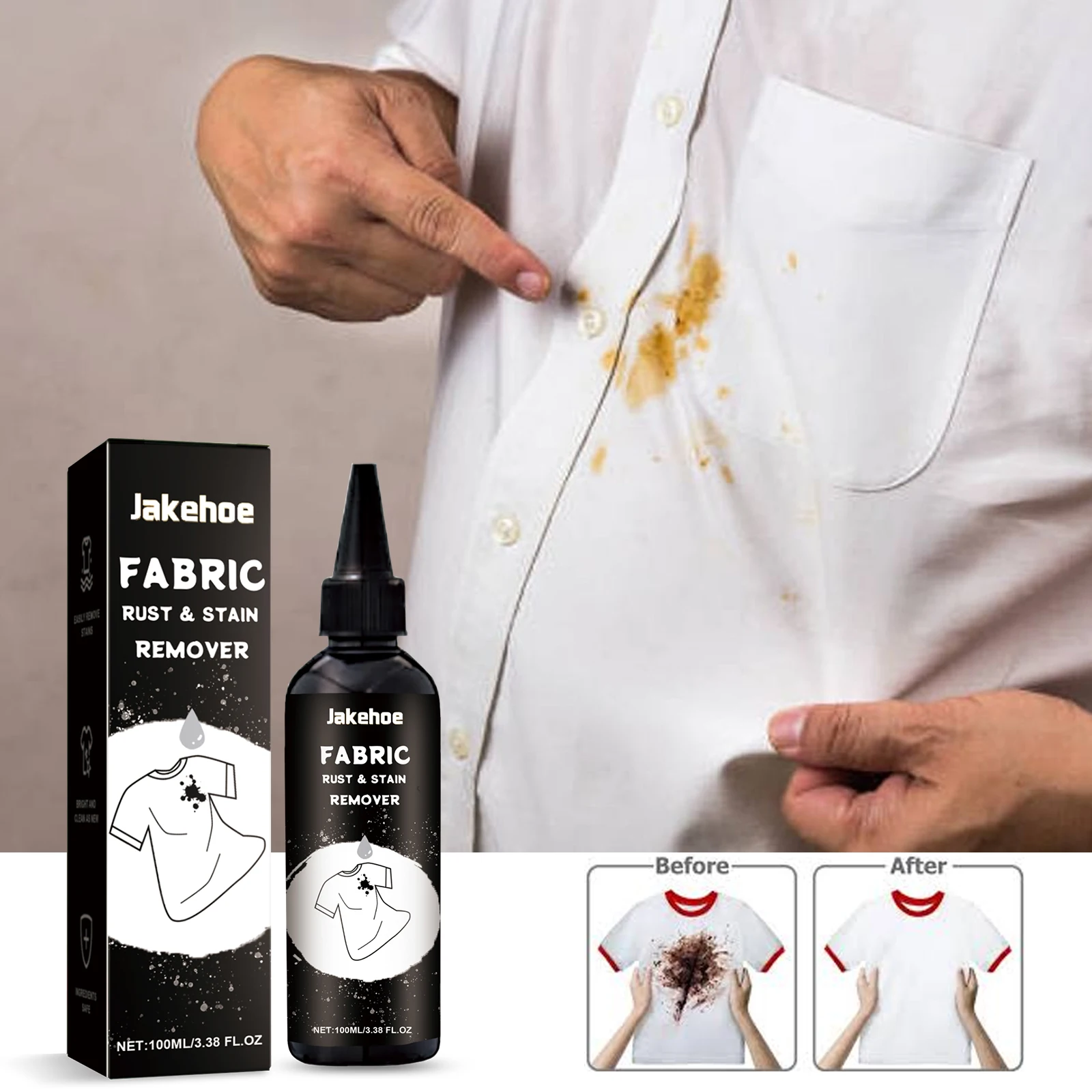 Removedor de manchas de óleo para roupas, limpador de poeira, spray de limpeza de manchas, removedor de manchas não tóxico, remoção eficaz de manchas de óleo para pano de tecido