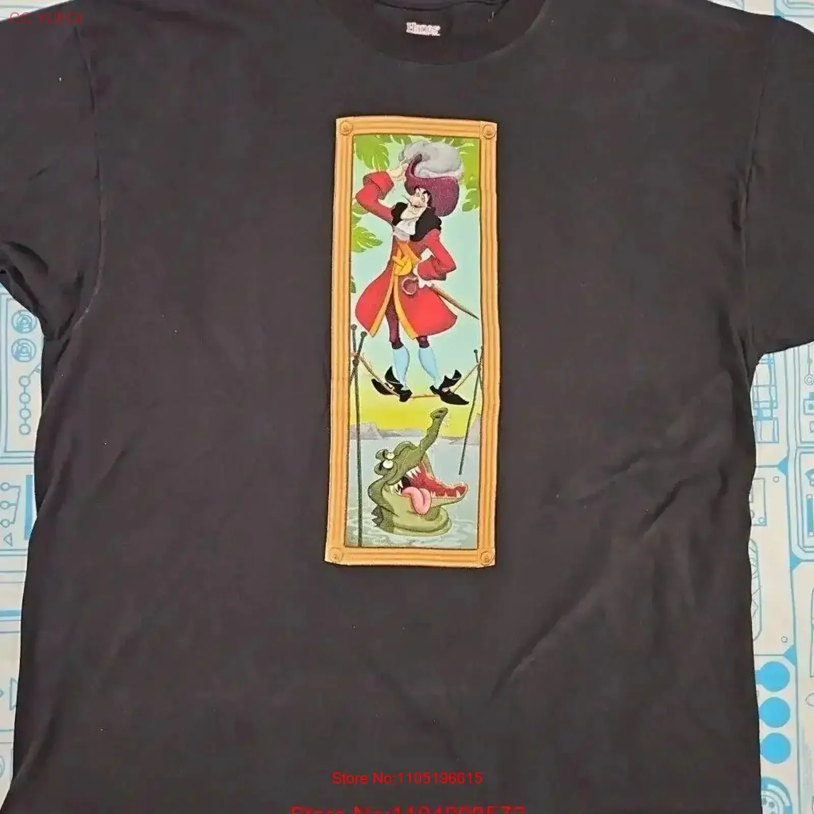 XL T Shirt Haunted Mansion Stretch Portrait Captain Hook Excellent Condition vintage Washed graphic Breathable Versatile