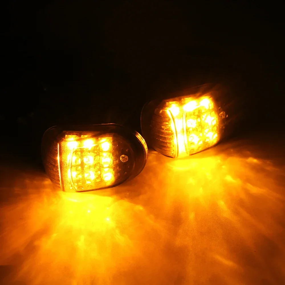 2pcs 12V Motorcycle Turn Signals A Pair 9 LED Motorbike Indicators Blinker Yellow Lighting Flasher Piranha Turn Signal Light