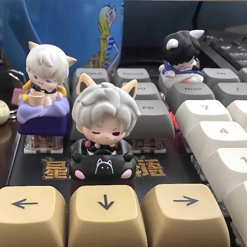 

Love And Deep Space Theme Keycap 3d Resin Rafayel/Sylus/Xavier/Zayne Cute Custom 1u Keycap For Mechanical Keyboard Accessories