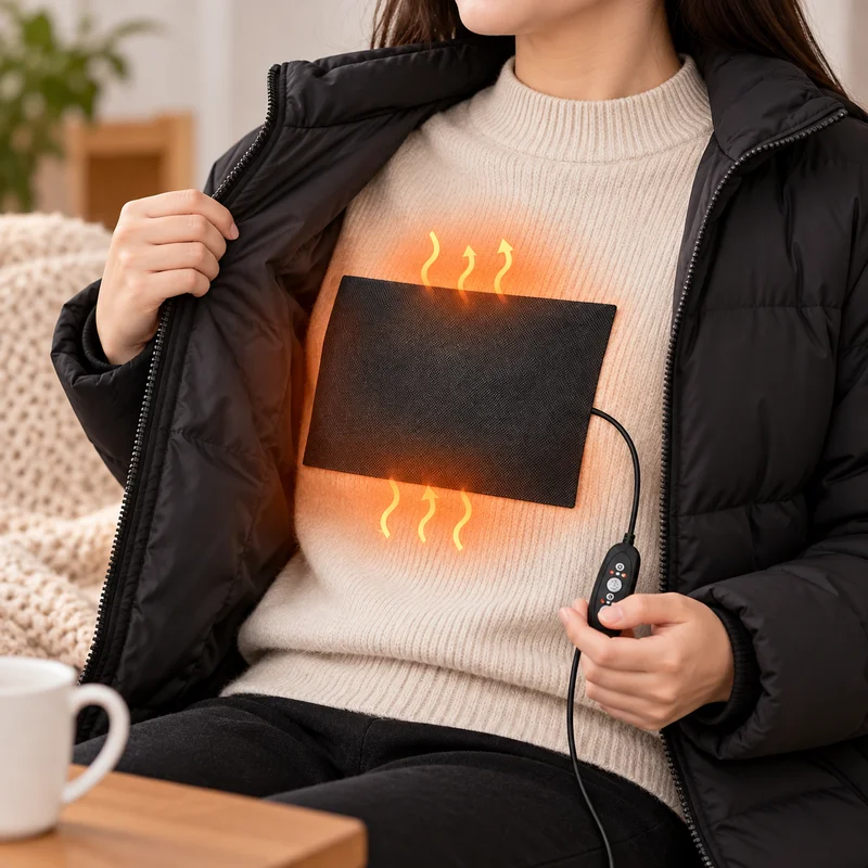 Carbon Fiber USB Heating Pad 3Gear Temperature Control Warmer 5V DIY Thermal Mat for Clothes Vest Winter Outdoor Heating Element