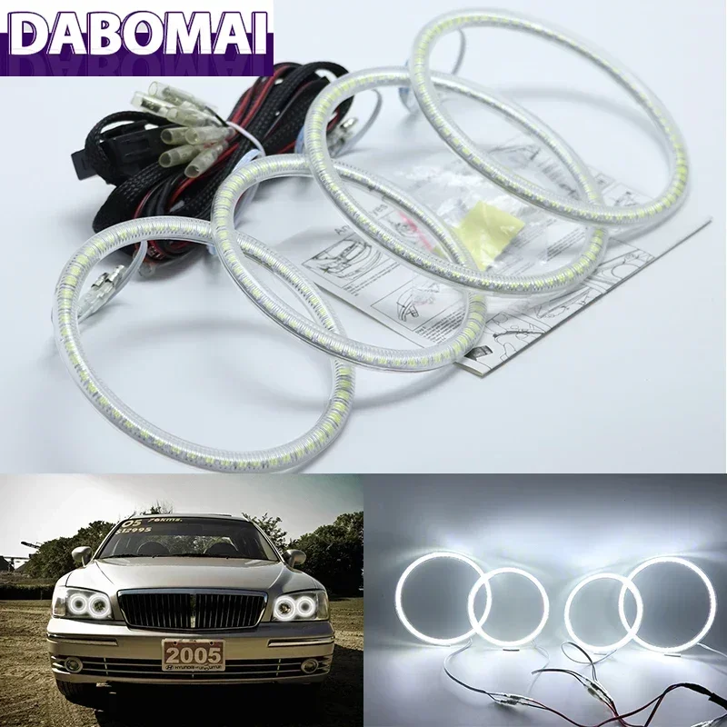 

Ultra Bright SMD White LED Angel Eyes 2600LM 12V Halo Ring Kit Day Light for Hyundai Grandeur 1998 1999 2000 2001 2002-2005