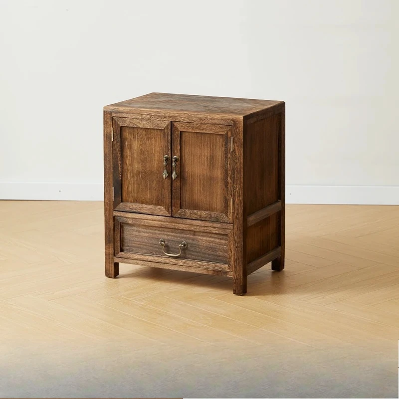 Factory Direct Compatible with small edge corner few solid wood tea cabinet tea cabinet living room sofa side cabinet