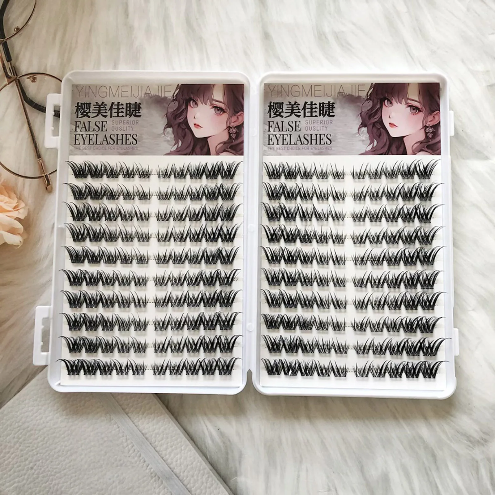 Eyelash Extension Wispy Look - False Eyelashes Soft Fiber Natural Look