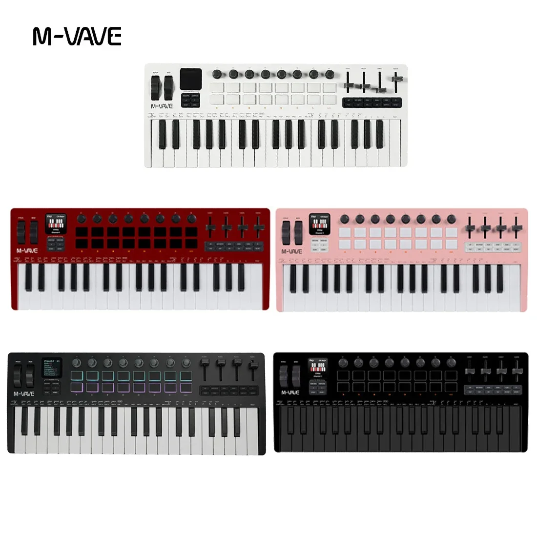 M-VAVE SMK-37 Pro 37-Key MIDI Controller Built-in Synthesizer