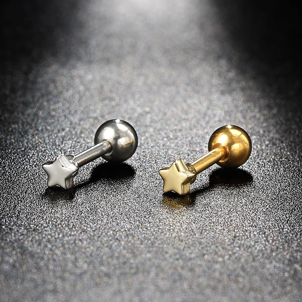 Tragus Piercing damskie kolczyki koła z łańcuszkiem Helix gwiazda motyl korona cyrkon ucho Rook Daith Sung biżuteria do ciała prezent CC084 — zdjęcie 6
