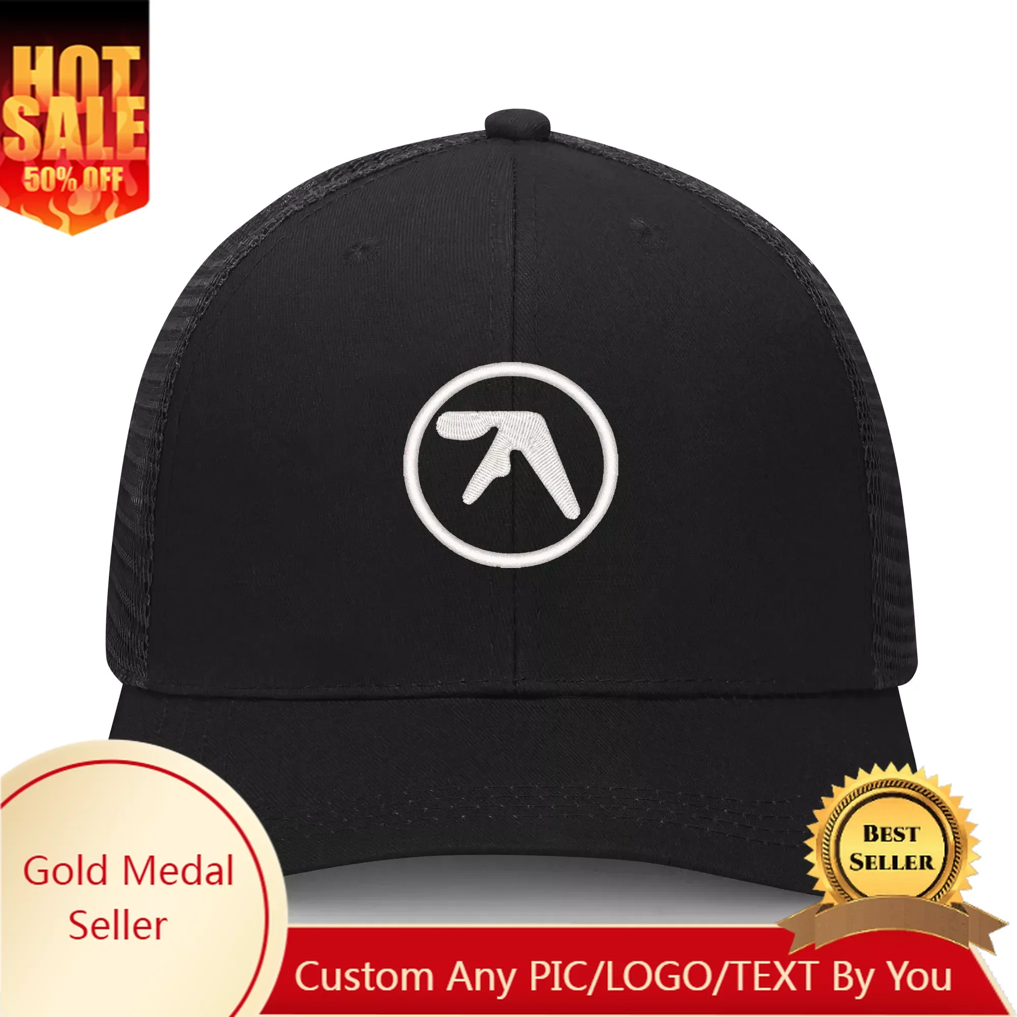 

Aphex Twin Pop Music DJ Embroidery Hat Mens Womens Sports Baseball Hat Hip Hop Breathable Summer Headwear Custom Made Caps Logo