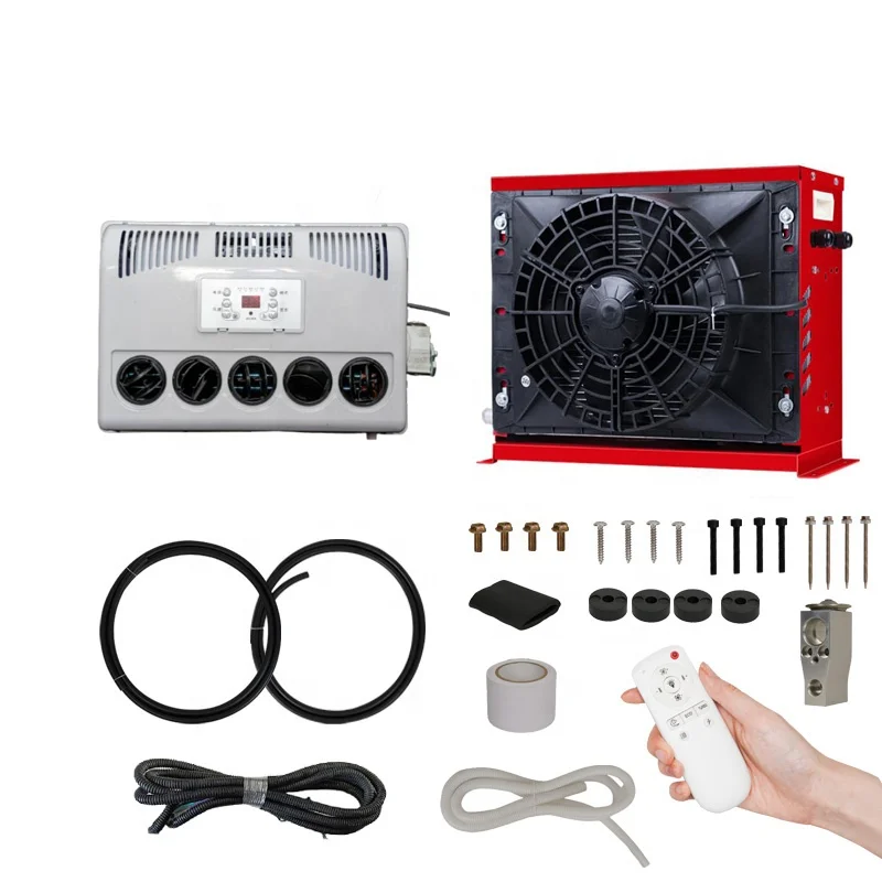 Climatizzatore da parcheggio Dc 12V 24V Condizionatore d'aria Cabina Sleeper Tipo diviso Condizionatore per camper TRUCK Camper Furgoni RV