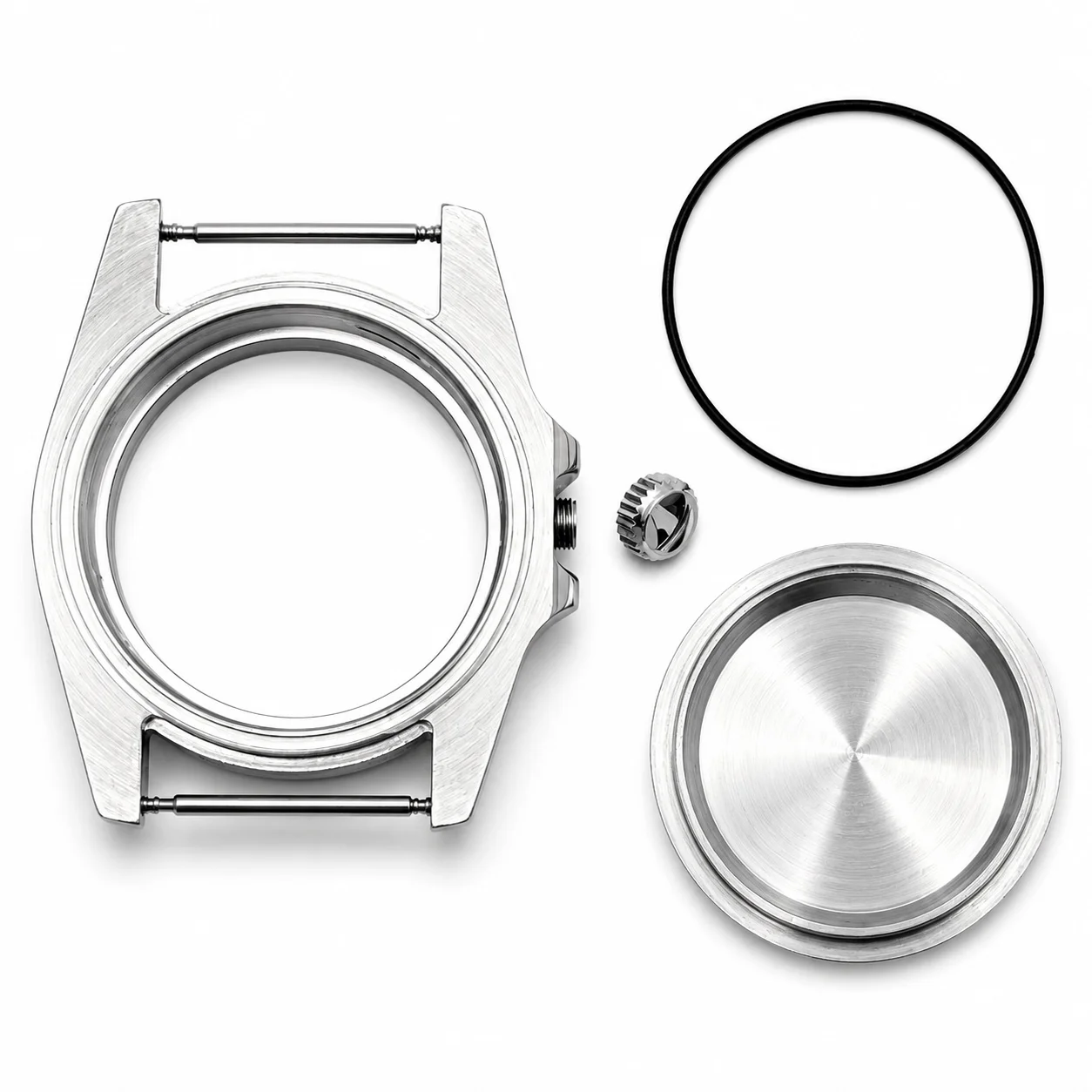 36mm Silver Watch Case Sapphire Glass Fit NH35 NH36 ETA2824 PT5000 Miyota 82 Series Movement Parts - view 6