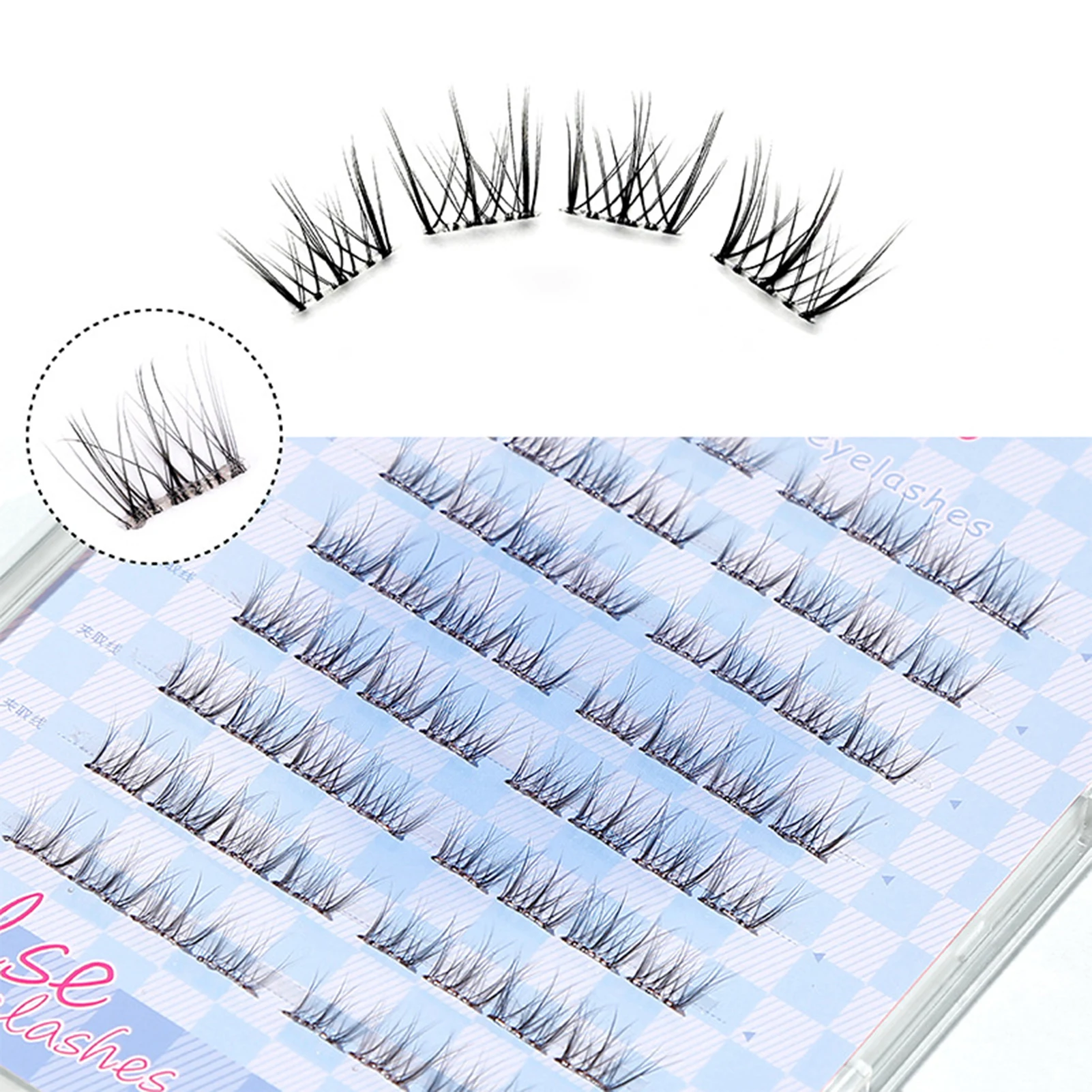 الغراء الحرة رقيق الرموش الصناعية الشباك الألياف السوداء جلدة نظرة طبيعية رمش تمديد للجمال العين تأثيري أدوات ماكياج