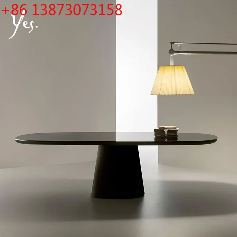 Yi She/ins French designers negotiate business minimalist Nordic restaurant rectangular solid wood dining table