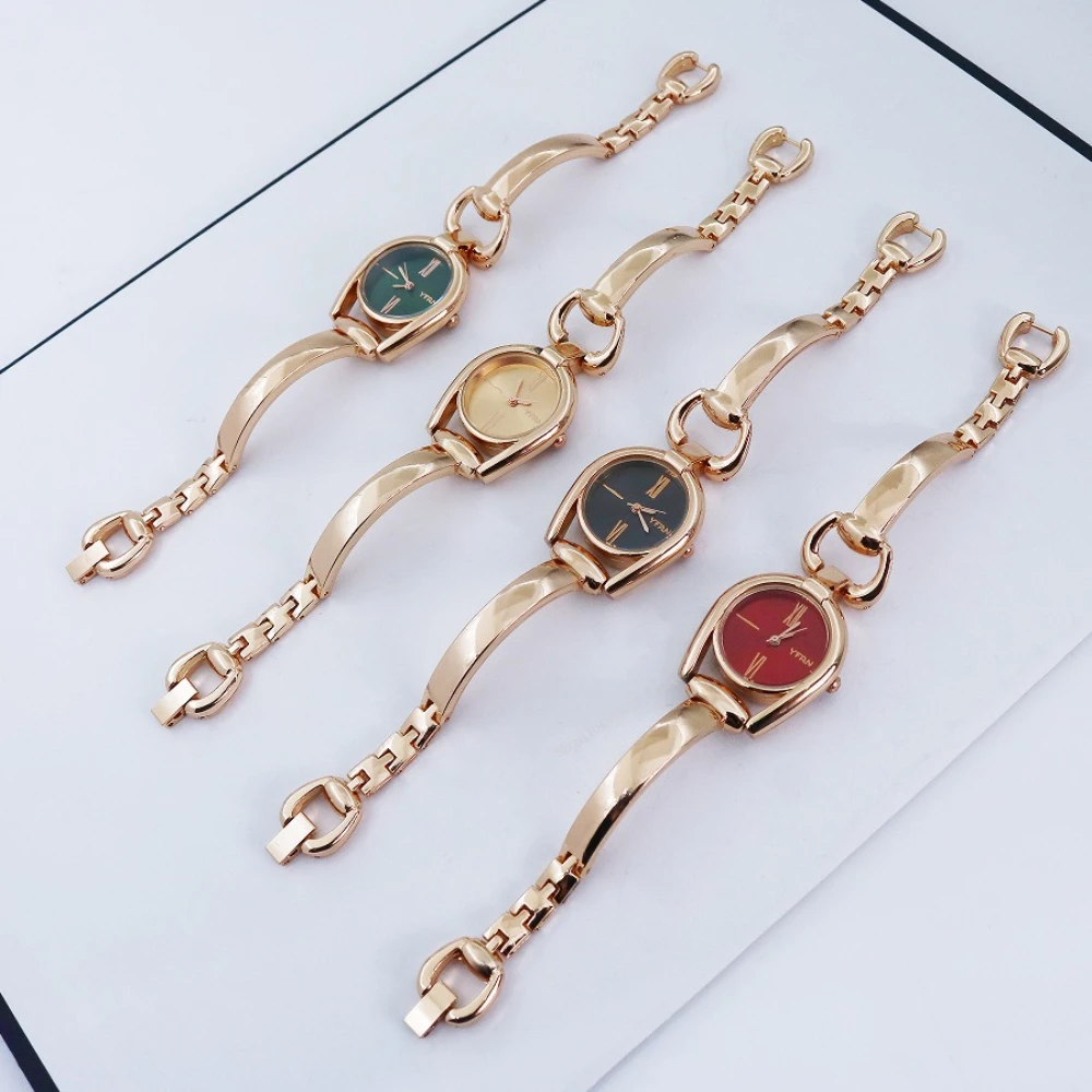 Moda pulseira de aço relógio de quartzo para mulheres menina pulseira relógio jóias acessórios montre femme relógio de pulso de ouro para mulher