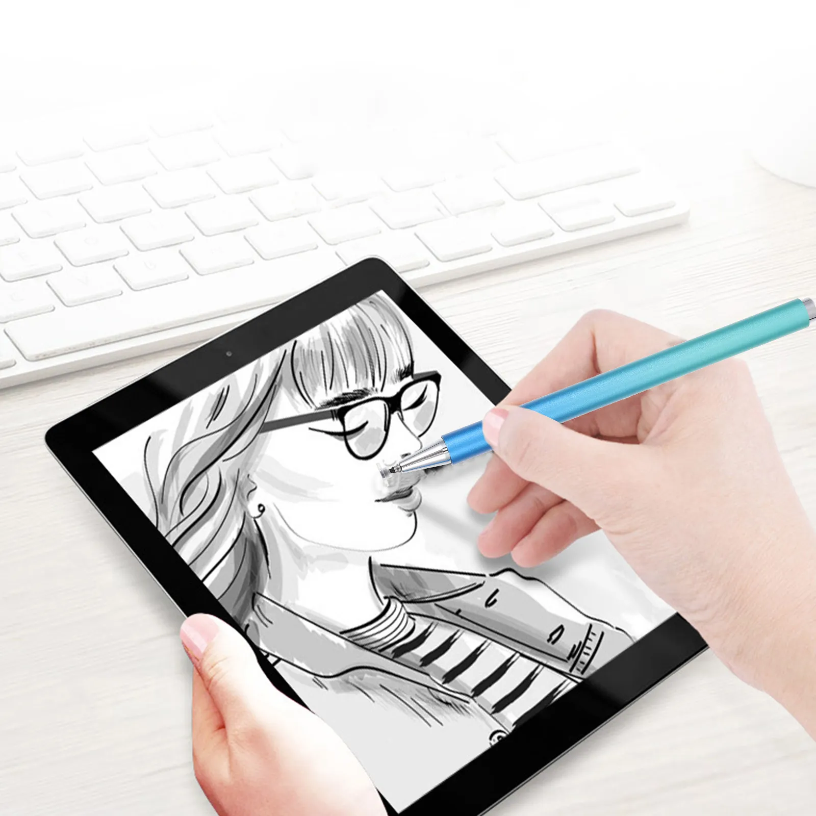 

Aluminum Alloy Stylus Pen Precision Disc Tip for Capacitive Screens Smooth Writing Drawing Note Taking Tablet Smartphone