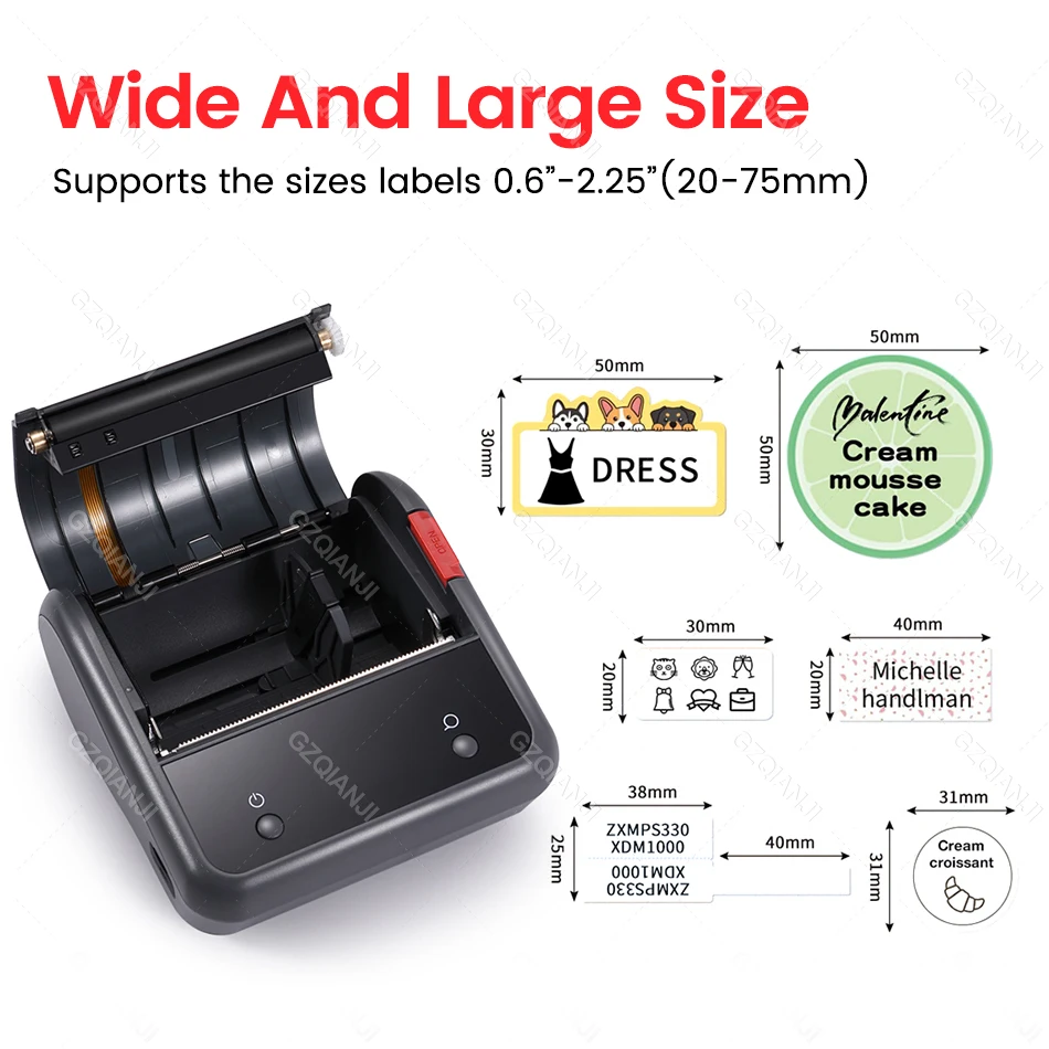 Imagem -02 - Niimbot B3s Bluetooth Label Printer Fabricante Adesivo Portátil Mini Impressora Térmica Máquina para Telefone Ios Android Label Paper Roll