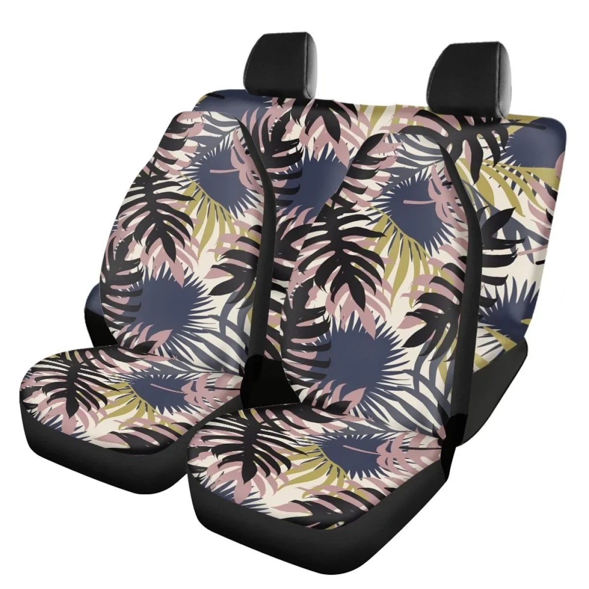 

Набор чехлов на автомобильное сиденье Palm Leaves из 4 женских универсальных чехлов для внедорожника, грузовика, седана, эластичных чехлов на переднее и заднее сиденье, аксессуары Para Auto