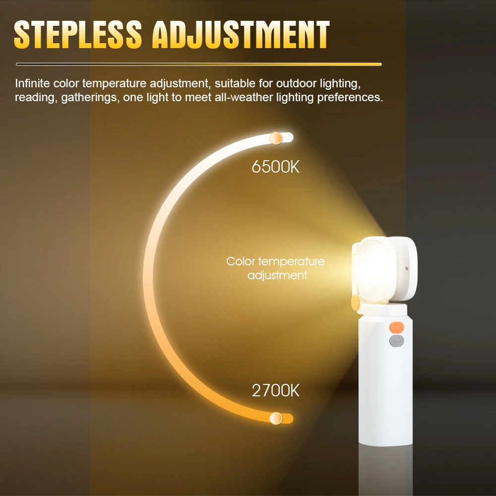 Trustfire 10000mAh أضواء التخييم فانوس تلسكوبي مع ترايبود 6500K الكاشف RGB مصباح لتهيئة الجو ملء ضوء مصباح يدوي