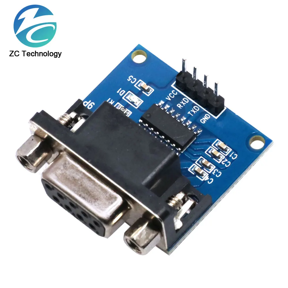 MAX3232 RS232 to TTL Serial Port Converter Module DB9 Connector MAX232 For Arduino