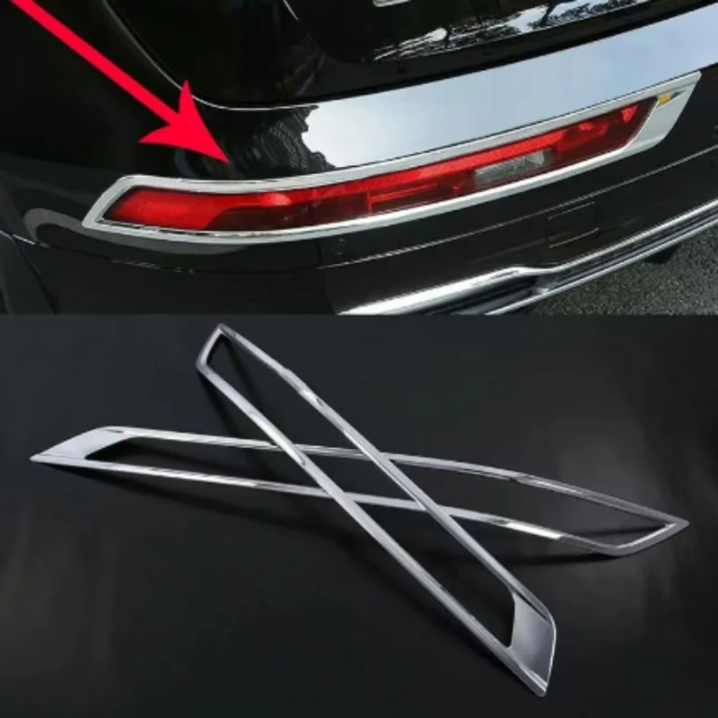 

Car Styling Bright ABS Chrome Rear Tail Fog Light Lamp Frame Cover Trim 2PCS for Audi Q5 2018 - 2022 cay styling accessories