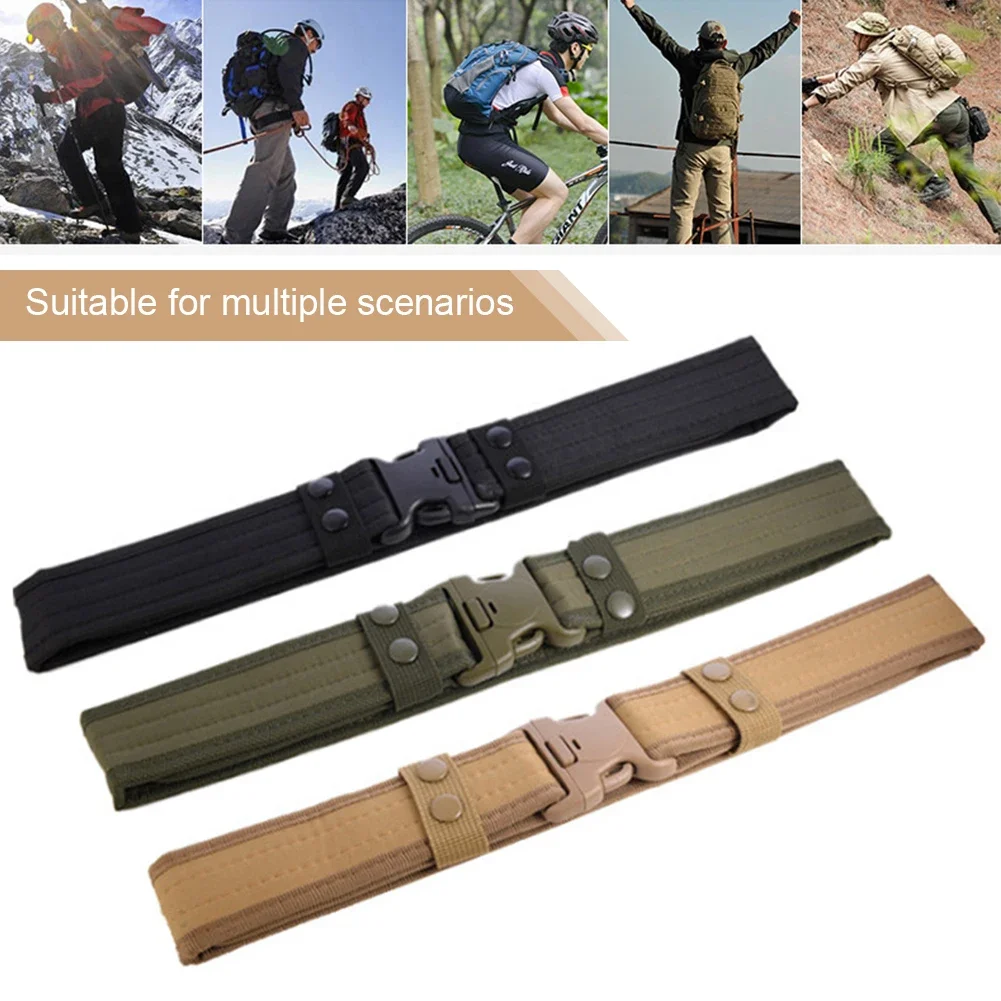 Imagem -02 - Canvas Combat Tactical Belt para Homens Liberação Rápida Treinamento de Caça ao ar Livre Camuflagem Cintura Cinta Cintura