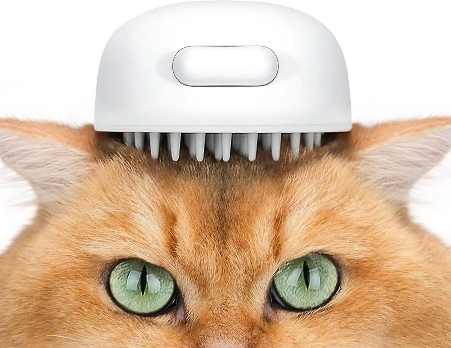 Siliconen borstel voor katten met borstel voor haarverwijdering, massage, kam, antistatisch, zacht, kattenverzorging