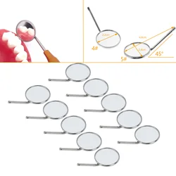 10 sztuk dentystyczne lustro do ust reflektor sprzęt dentystyczny ze stali nierdzewnej dentystyczne lustro do ust zestaw narzędzi do pielęgnacji jamy ustnej laboratorium dentystyczne
