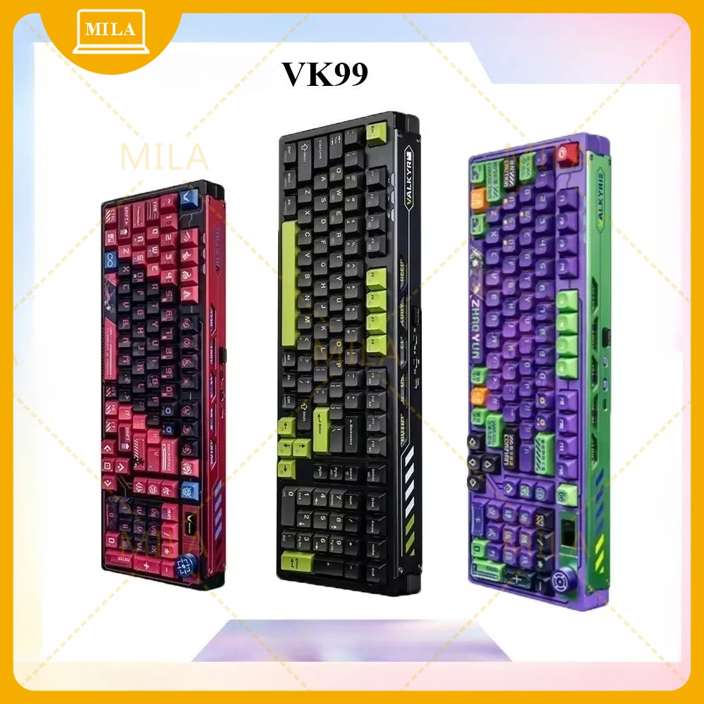 

For VALKYRIE VK99 Mechanical Keyboards RGB Wireless Bluetooth 2.4G Wired 3Mode Full Key Hot Swapping Gaming Keyboard