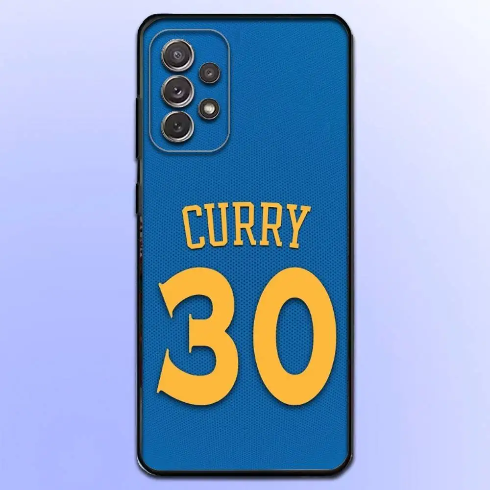 حافظة هاتف S-Stephen C-Curry لهاتف سامسونج S25، S24، S21، S22، S23، S30، Ultra، S20، Plus، Fe، Lite، Note، 10,9,5G غطاء أسود