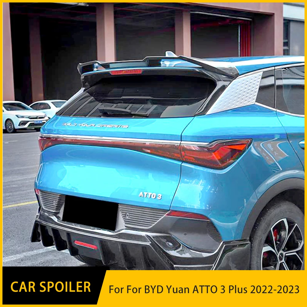 

For BYD ATTO 3 Yuan Plus Spoiler Car Front Bumper Split Lip Body Kit Diffuser Deflector 2022-23 High-Quality Sports Accessories